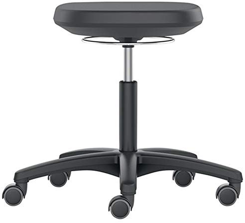 BIMOS 9127-2000-532 Industrie-und Laborhocker Labsit mit Rollen, Sitz-H.450-650 mm, PU-Schaum, Sitzfläche: Integralschaum