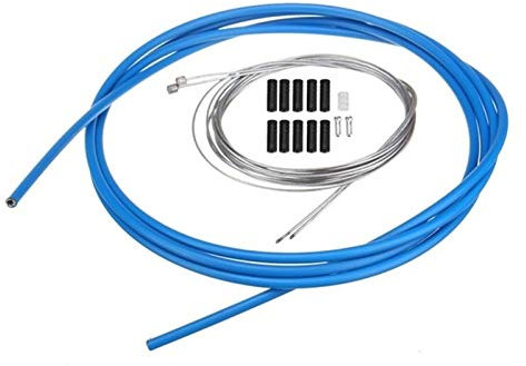 DLRSET Schaltzug, Universal-3m / 9.8ft Fahrrad-Basis Brems & Shift Umwerfer Kabel Linie Draht 4mm / 5mm, Gebirgsstraßen-Fahrrad-Kabel Radfahren (Color : Navy Blue)