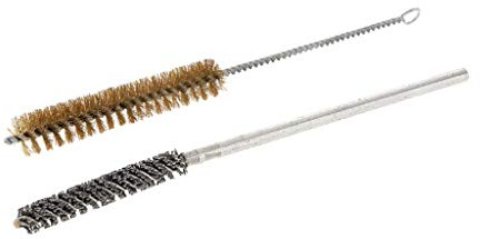 Tubayia 2 cepillos de limpieza redondos de alambre, cepillo de metal, cepillo para agujeros