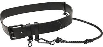 Urban Classics Unisex Gürtel Imitation Leather Belt With Key Chain black S/M