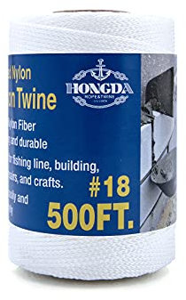 HONGDA Mason Line, 500 Feet #18 Braided Nylon mason line string Perfect for masonry jobs and for the layout of general construction, gardening, DIY project, White