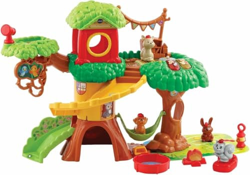 VTech Animal Fun Treehouse | Interactive Toy for Kids with Phrases and Sounds | Suitable for Boys and Girls 1, 2, 3, 4+ Years, English Version
