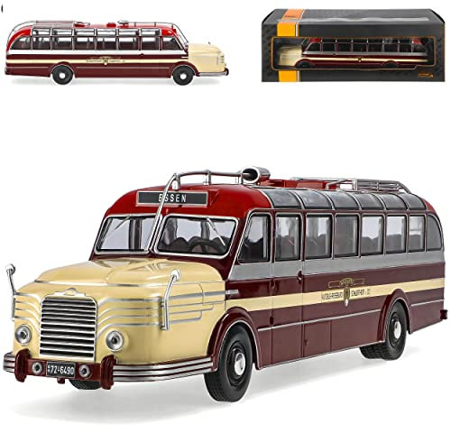 Ixo Krupp Titan 080 1951 Bus Reisebüro Herzfeld 1/43 Modell Auto