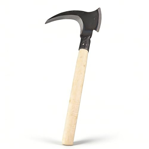 Double Scythe, High Manganese Steel Double Sickle, Easy and Comfortable Double Sickle, Ideal Gardening Tool for Outdoor Grass Cutting, Vine Trimming, Tree Pruning (Single Cutter