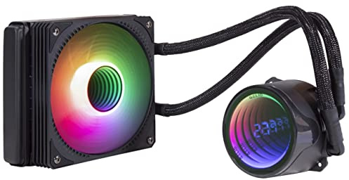 Gelid Solutions Liquid 120 – Refroidisseur d'eau tout-en-un CPU AIO avec ventilateur RVB de 120 mm, 750-1800 tr/min, compatible AM5 et LGA 1700, avec pâte thermique GC4