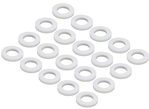 QUARKZMAN 15mmx8mmx2mm PTFE Unterlegscheibe x 30Stk Flach Dichtung für Ventil Schlauch [Weißer Flansch]