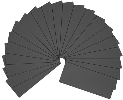 STEBRUAM 14 ark 5 000 korn silikon karbid fint sandpapper, vått och torrt, svart, pappersbaksida, kompatibel med trä, metall, plast, glas med mera