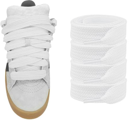 UamGlsob 2 Pares Cordones Gruesos de 15mm para Campus 00s, Cordones Planos Gordos Extra Anchos para Zapatillas Deporte