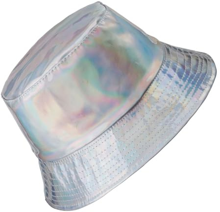 Eigso Unisex Modischer Wild Camping Bucket Hat Sonnenschutz Flexibel Faltbar Furry Metallic Finish