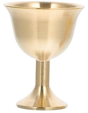 Cabilock Copa de vino taza de mal de ojo copa de templo de latón copa ceremonial cáliz de latón copas de coctel de fiesta lujoso Santo Grial Decorar frasco Copa de champán