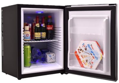 Syntrox 52 l Kleiner Mini Kühlschrank lautlos | Barkühlschrank geräuchlos, Hotelkühlschrank, Getränkekühlschrank, LED-Innenbeleuchtung, kompakt
