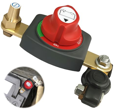 WIYETY Interruttore principale della batteria, interruttore principale, batteria per auto, 12 V-48 V, interruttore separatore batteria per auto, moto, barca, caravan, yacht, bus, barca, viaggi