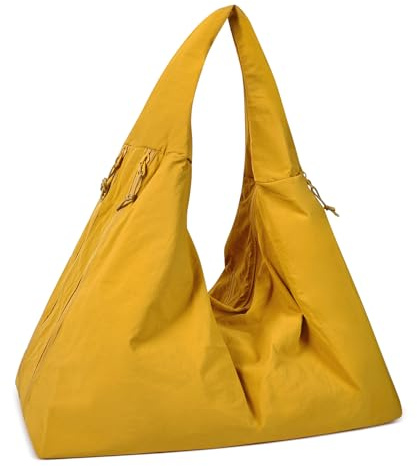 Extolove Slouchy Tote Bag Multitasche Borsa in Nylon Grandi Borse Hobo per le Donne Tinta Unita Mezzaluna Borsa