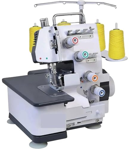 Macchina da cucire Overlock, macchine overlock e tagliacuci di livello industriale con telaio in metallo resistente, macchina da cucire overlock con capacità di 3-4 fili for overlock