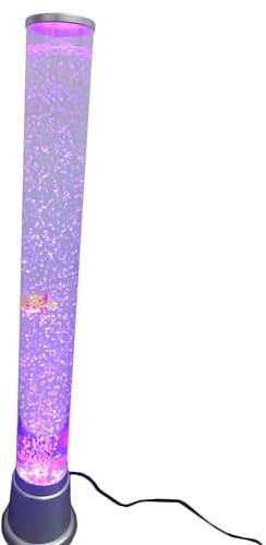 Lámpara de pie sensorial de tubo de burbujas con LED que cambian de 7 colores, luz nocturna para habitación de niños, regalo calmante para TDAH y autismo