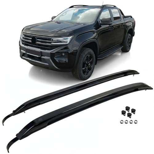 Alu Dachträger Dachreling Schwarz passt für VW Amarok II ab 2022