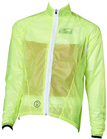 prolog cycling wear Fahrrad Regenjacke transparent,extrem dünn und leicht, Enger, körpernaher Schnitt,elastisch, wasserdicht, atmungsaktiv, für Herren