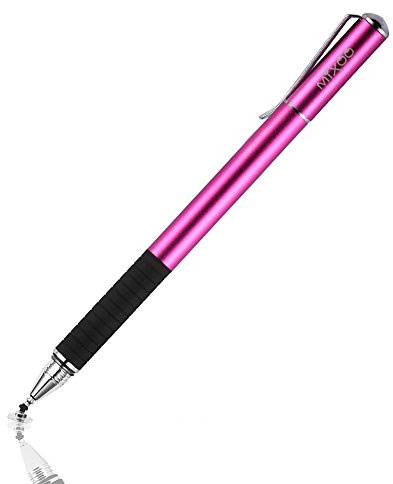 Mixoo Stylus Pen for Touchscreen, 2-in-1 Disc and Fiber Tip Sensitivity and Precision, Stylus for iPad, iPhone Tablet Phone Chromebook All Touch Screens Devices
