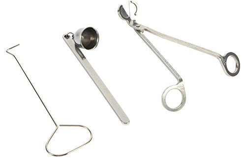 3-teiliges Kerzen Dochtschneider Set, Kerzenlöscher Kerzenschneider, Dochtschneider und Schaber, Kerzenzubehör Set zum Ausstanzen der Flamme