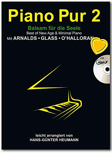 Piano Pur Band 2 - Balsam für die Seele - 30 Heumann-Arrangements für Klavier - eignen sich für Klavierschüler wie auch erfahrenere Pianisten - Notenbuch mit bunter herzförmiger Notenklammer