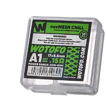 Wotofo – NexMesh Chill in KA1 para atomizador Profile 1.5, resistencia 0,15 Ohm, paquete de 10 unidades