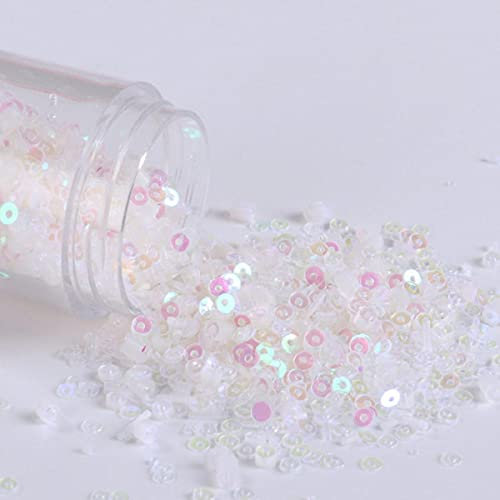 10g / Packung 2mm-6mm Lose Flache Runde Pailletten Paillette Nähen Handwerk Für Hochzeitsdekoration Kleidungsstück Kleid Schuhkappen DIY Zubehör-AB Transparent,6mm 10g 700Pcs