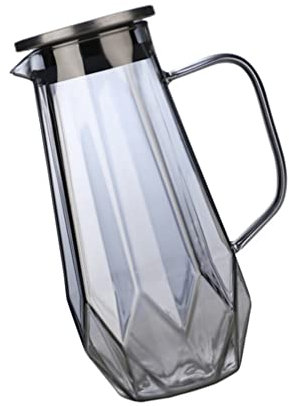 Cabilock Handle Cold Water Jug with Lids Bedside Water Sun Tea Jar Iced Tea Jug Fruit Juice Kettle Iced Tea Pitcher Hot Water Dispenser Cold Water Carafe Hot Water Tank Glass with Cover