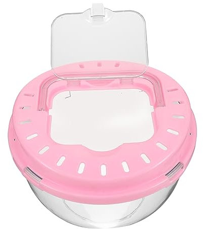 minkissy Kleiner Hamsterkäfig Zum Mitnehmen Transportkäfig Aus Kunststoff Für Hamster Mäuse Und Andere Kleine Haustiere Robust Und Praktisch Für Reisen Und Ausflüge
