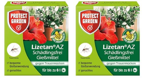 PROTECT GARDEN Lizetan AZ Schädlingsfrei gegen die Larven der Trauermücken und andere Bodenschädlinge, 30 ml Konzentrat (Packung mit 2)