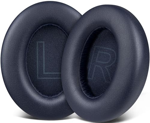 SOULWIT Cuscinetti Auricolari di Ricambio per Anker Soundcore Life 2 (non adatto a Life 2 Neo)/Q20/Q20+/Q20I/Q20BT Cuffie, Padiglioni con Pelle Proteica più Morbida, Schiuma di Isolamento Acustico