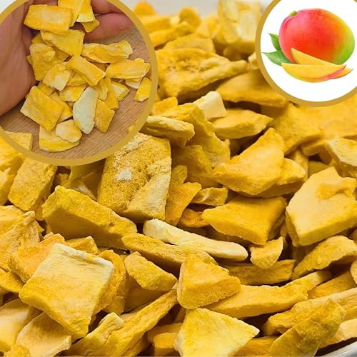 BULK & tasty. Mango Essiccato Senza Zucchero| 600g Frutta Liofilizzata|Freeze Dried Fruit Mango Chunks Disidratati Gefriergetrocknete Mango|Senza Zucchero Mango Liofilizzato