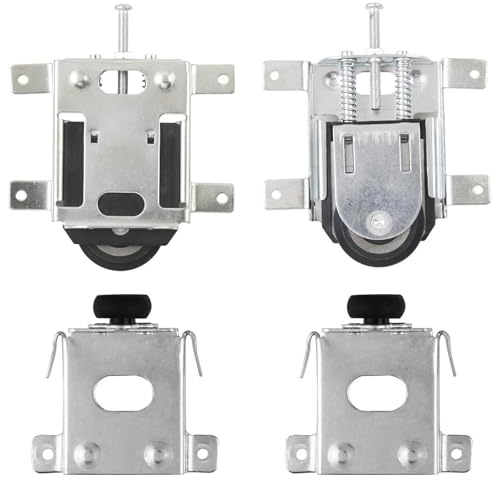 ANBOO 2 Pièces Roulette Porte Coulissante Placard Galet Porte Coulissante, Kit Rail Porte Coulissante Placard, Remplacement Rouleau, Charge 30kg