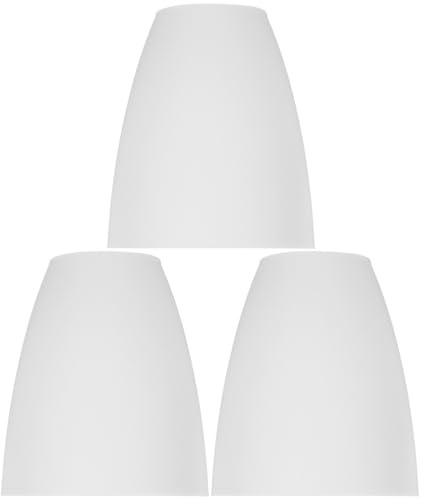 HOMSFOU 3Er Set Kunststoff Lampenschirme Flach Ersatz Lampenabdeckung Für Tischlampe Weiches Licht Dekorativer Lampenschirm Für Wohnzimmer Schlafzimmer Büro