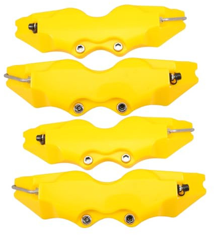 Gatuida Set Coperture Per Pinze Freno Gialle in 3d Per Auto Protezione Pinza Freno Installazione Facile e Veloce Compatibili Vari Modelli Design Accattivante Per Migliorare L'aspetto Del Veicolo