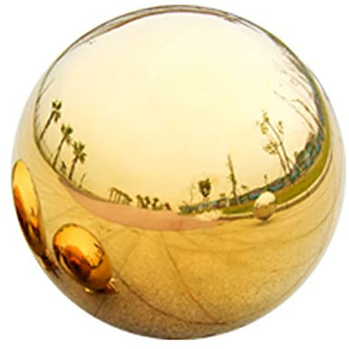 TWALOTPEX Betrachtungsball, Gartenreflektierender Ball 304 Edelstahl Hohlkugel Dekokugeln for Garten Weihnachten(100mm(2pcs))