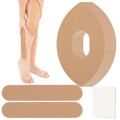 Kinesiotapes Vorgeschnitten for Knees Schmerzlinderung Kinesiologie Tape Sport Knie Wasserdichtes Elastisches Physio Tape Bieten Dauerhafte Unterstützung Stabilität Hautfarben 12 Stück