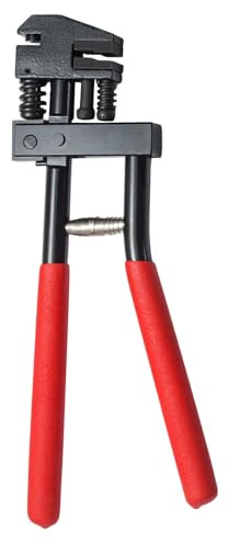 Trintion Kombinierte Absetzzange Ø5 mm 290 mm Lochzange Falzzange Blechlocher Karosseriezange zum Lochen und Falzenfür Karosseriebereich Absetz Zange Auto Reparatur (Rot)