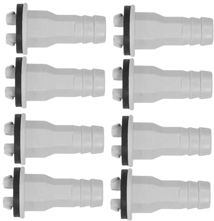 Veemoon 8 Pcs Air Conditioner Drain Hose Connectors for Mini Split Units Easy Install Ac Drainage Pipe Adapter Quick Replacement for Air Conditioning Drain Plugs