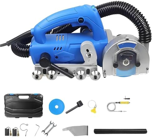 Limpiador eléctrico de juntas de azulejos de 1200 W, herramienta para limpiar juntas y grietas de azulejos en el hogar, removedor de lechada, 9000 RPM, limpiador de juntas
