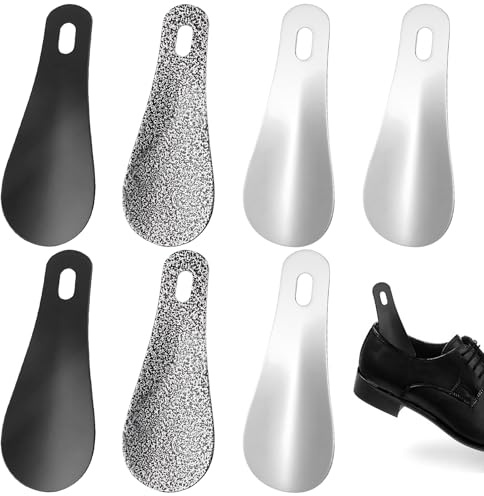 Rbleote 7 Pezzi Calzascarpe Metallo, Calzascarpe Corto, Calzante Da Viaggio, 10 CM, Facile Da Indossare Per Uomini, Donne, Bambini E Donne Incinte, Adatto Per I Viaggi