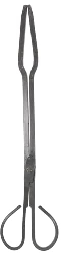 PAMINGONO Tenazas para Chimenea de Interior de Hierro Reforzado 52 CM Mango Ergonómico y Resistente para Leña Pinza para Carbón Segura y Versátil para Fogatas y Barbacoas