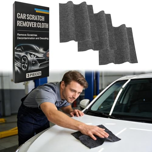 DVDVBOOM 3Pcs Invisiscratch Cloth Scratch Remover, Nanomaterials Sparkle Cloth for Car Minor Scratches, Car Cleaning Cloths for Water Spots Stain