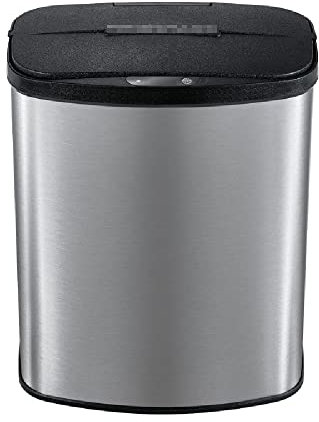 Poubelles Indoor 8L Slimline étroite sous l'évier de cuisine Capteur de déchets Capteur de déchets Bacs à poussière de godet intérieur amovible Bac automatique, poubelle en métal électrique sans conta