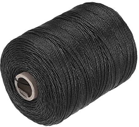 sourcing map Twisted Mason Line Nylonschnur, schwarz, 600 m/656 Yard 1 mm Durchmesser für Netz, Landschaftsbau, Heimwerker, DIY-Projekte, Basteln, Mauerwerk, Gartenarbeit