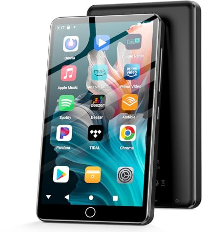 Fanvace 144GB MP3 Players with Bluetooth WiFi, 2000mAh MP4 Players with 4 Pouces Touchscreen and Speaker, Android 13 OS MP3 Music Players with Spotify, Audible, Play Store