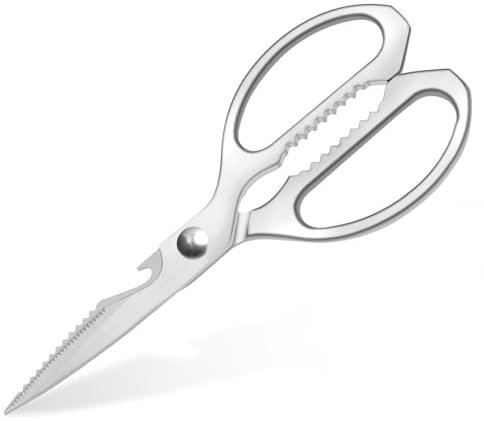 CGBE Tijeras Cocina, Tijeras de Cocina Profesionales Afiladas de Acero Inoxidable 3CR13, Tijeras Multiusos para Carne, Pollo, Pescado, Verduras y Barbacoa