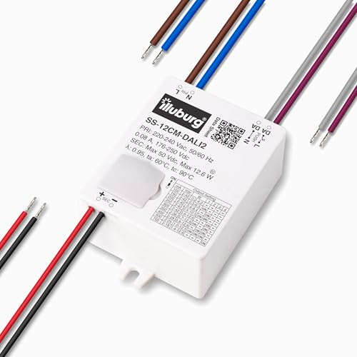 illuburg LED Trafo Dimmbar Dali Push 100mA - 700mA Ausgang Einstellbar 12W Flickerfree LED Netzteil Treiber Driver