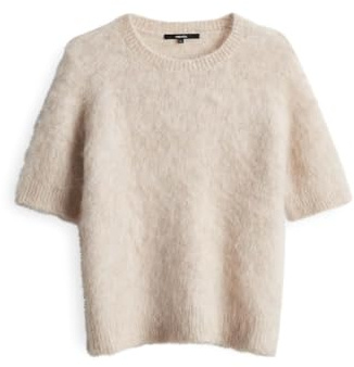 someday Damen Pullover | TUOMI Regular Kurzarmpullover aus Alpakamix Mellow mélange, 36