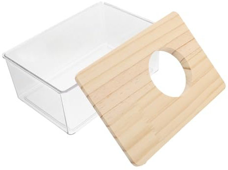 HIAKDOFT Transparenter Sandbadebehälter für Hamster mit Pet Material und Modernem Design für Sicheren Komfort im Hamsterkäfig oder Kleinen Tierkäfig