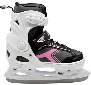 Cox Swain verstellbare Schlittschuhe Polar, Eislaufschuhe für Kinder, Jugendliche und Erwachsene bis 100KG, vorgeschliffene Edelstahlkufe, Softboot, Blue Gr. XS (29-32)